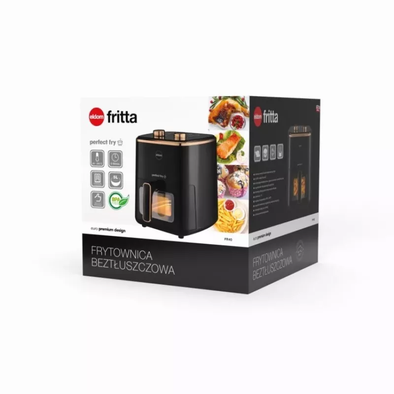 ELDOM FR45 FRITELO Fritadeira sem óleo 1500 W, Preto