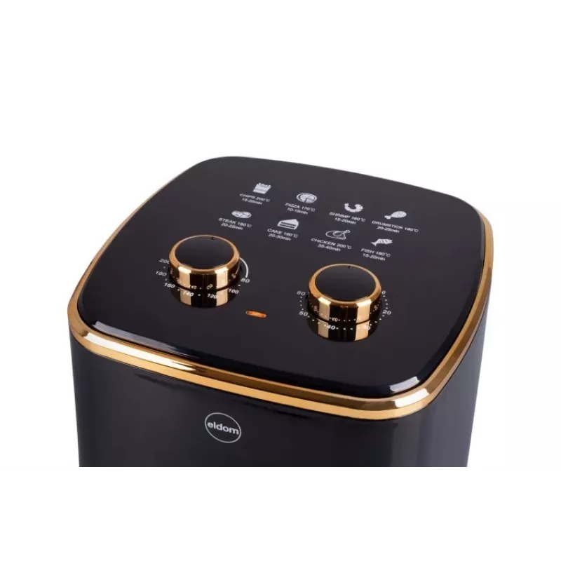 ELDOM FR45 FRITELO Fritadeira sem óleo 1500 W, Preto