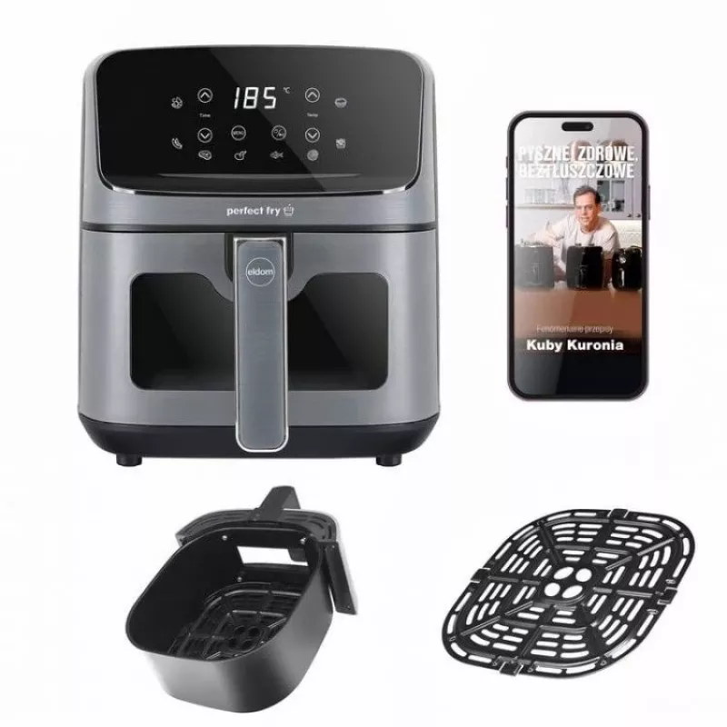 ELDOM FR45 FRITELO Fritadeira sem óleo 1500 W, Preto