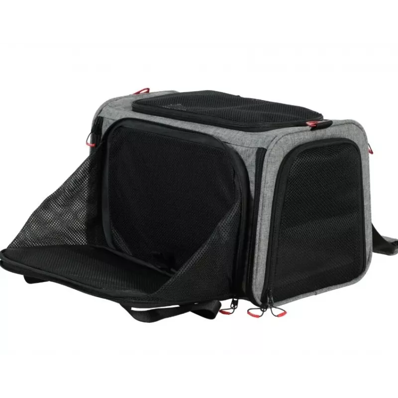 ZOLUX NOMAD L Transportadora expansível para animais 48×30,8×30,5 cm Cinzento/Preto