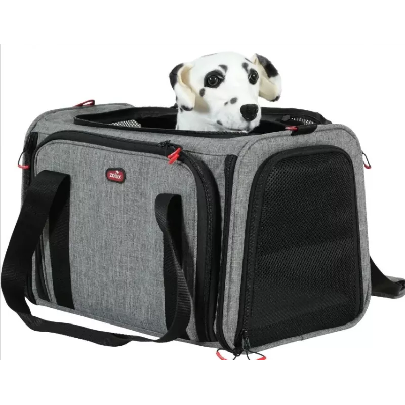 ZOLUX NOMAD L Transportadora expansível para animais 48×30,8×30,5 cm Cinzento/Preto