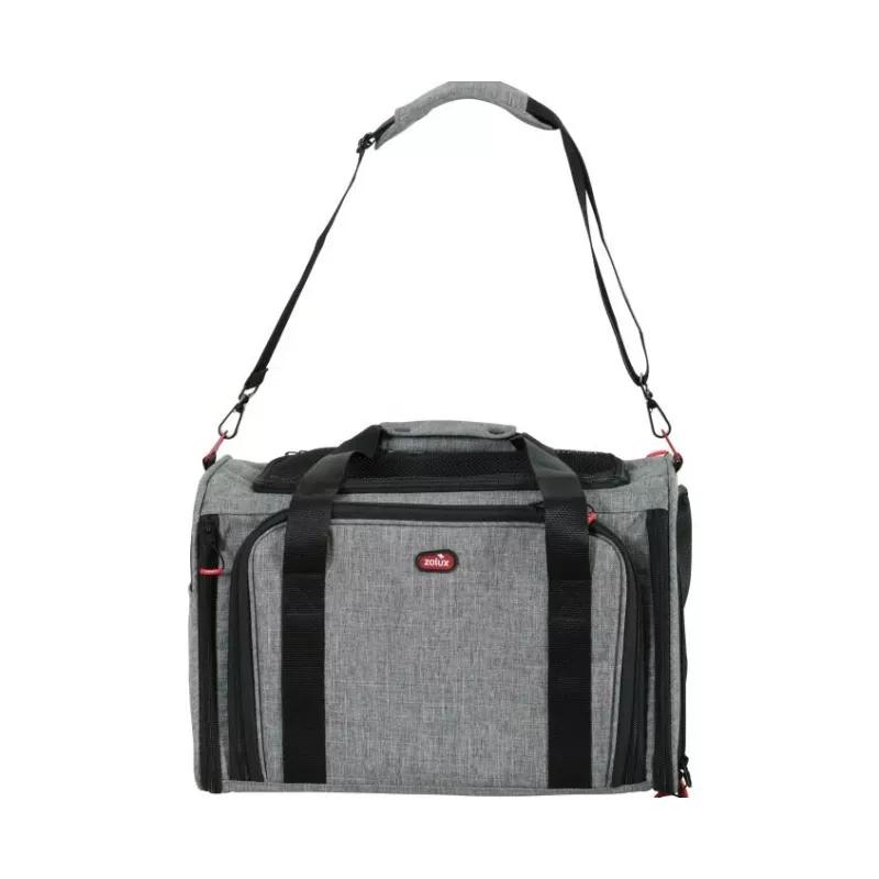 ZOLUX NOMAD L Transportadora expansível para animais 48×30,8×30,5 cm Cinzento/Preto