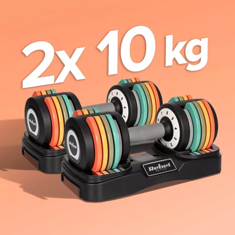 REBEL ACTIVE Halteres de ferro fundido automáticos 2x10kg RBA2335