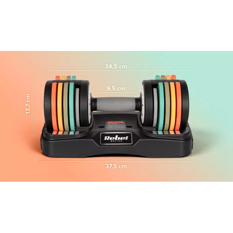 REBEL ACTIVE Halteres de ferro fundido automáticos 2x10kg RBA2335