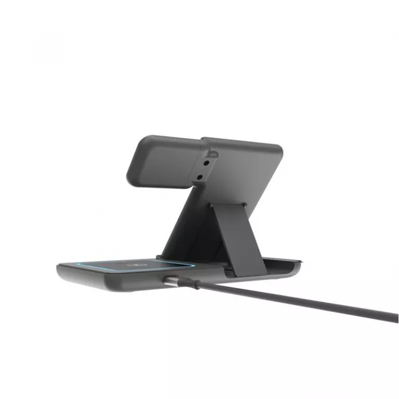Gembird TA-WPC31S-01-BK Suporte de carregamento sem fios 3 em 1 dobrável, 15W, Samsung Watch, Preto