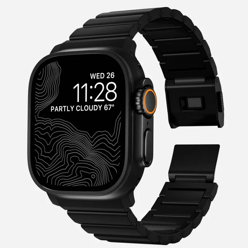 NOMAD Bracelete de titânio para Apple Watch 46/49mm Prateado