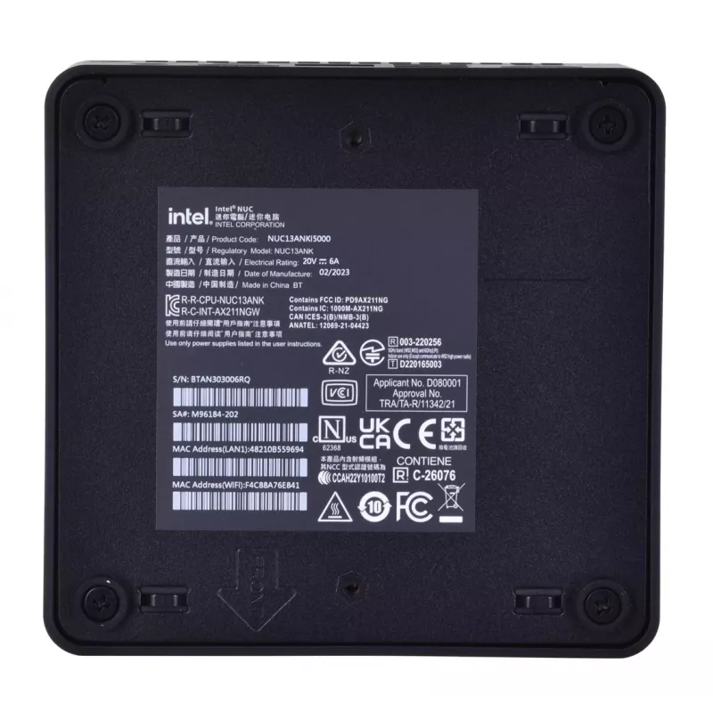 Actina 5901443205395 PC Intel Core i3-8100 8GB DDR4 1TB HDD Windows 10 Pro Mini Tower Preto