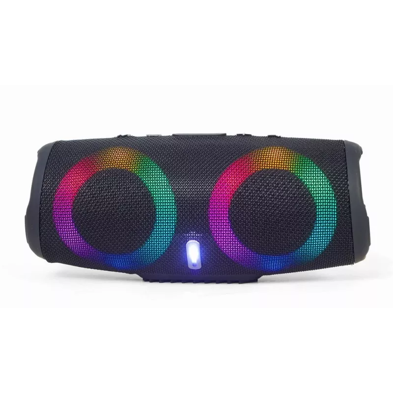 Gembird SPK-BT-LED-02 Coluna portátil Bluetooth para festas, 10 W, Preto