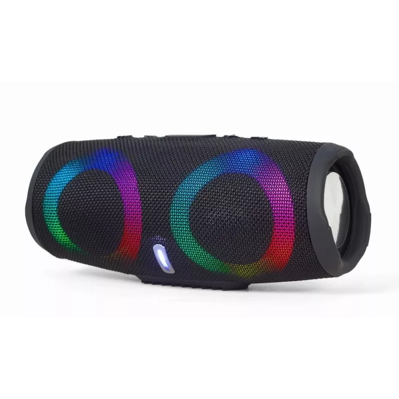 Gembird SPK-BT-LED-02 Coluna portátil Bluetooth para festas, 10 W, Preto