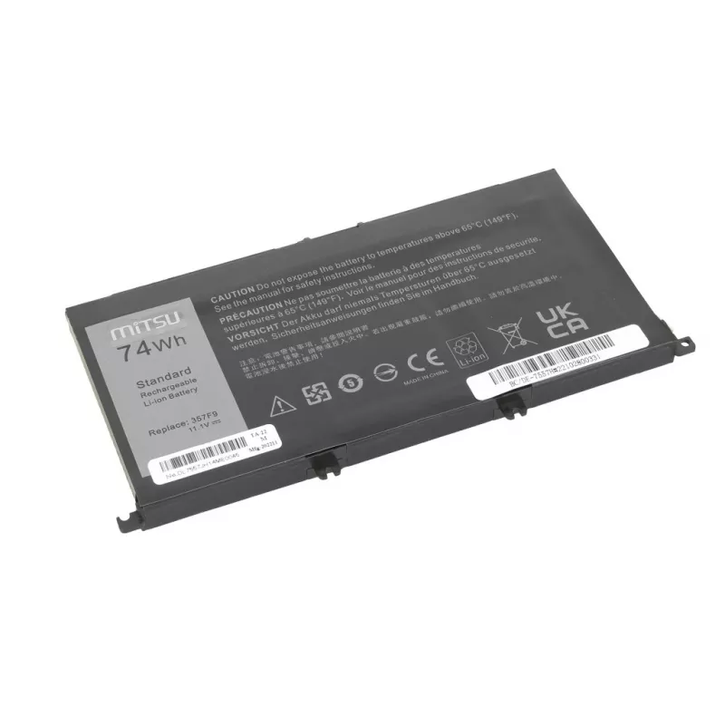 MITSU Bateria Dell Inspiron 357F9 5577 7557 6600mAh 14,8V Li-Ion