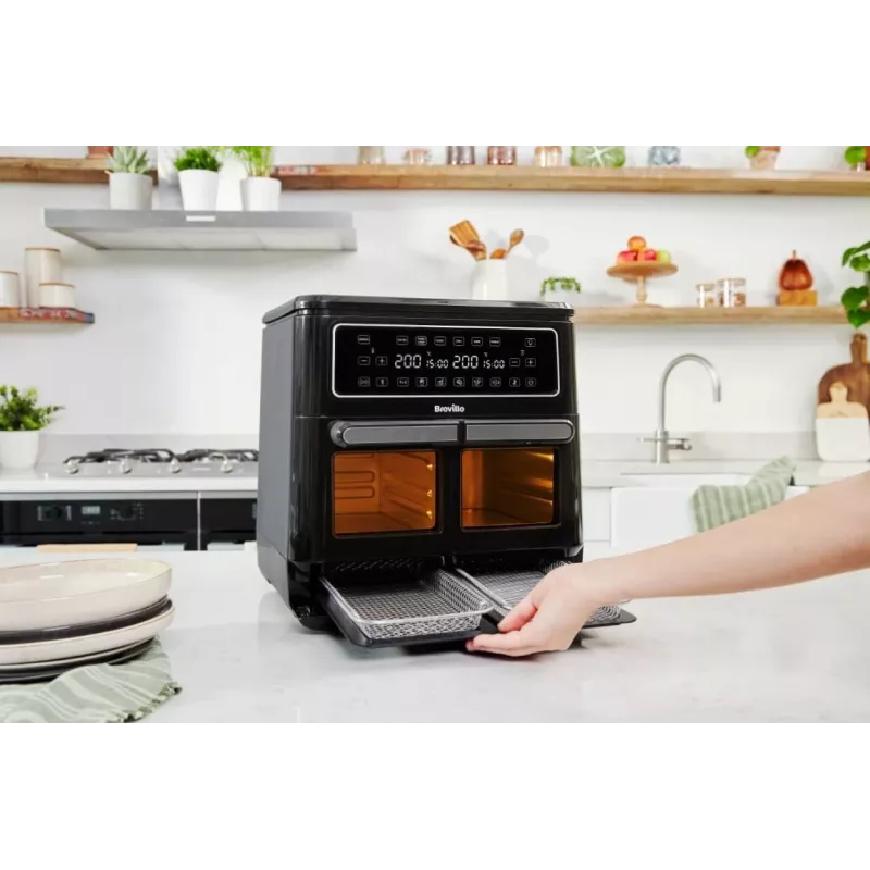 Breville VDF130X Fritadeira de ar quente, 5,5 l, 1700 W, Preto