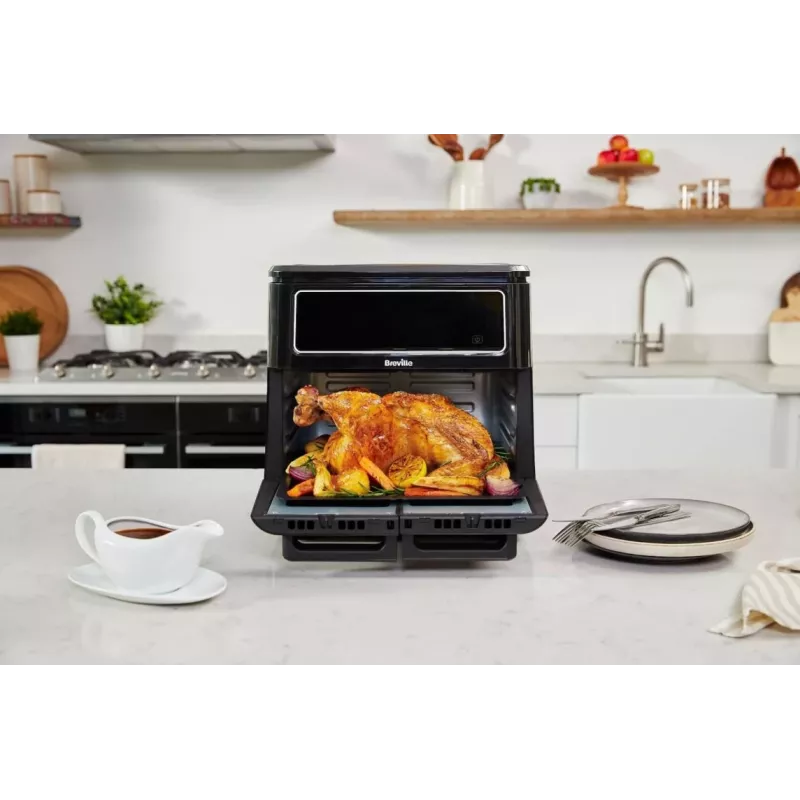 Breville VDF130X Fritadeira de ar quente, 5,5 l, 1700 W, Preto