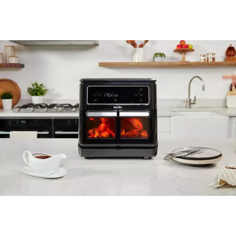 Breville VDF130X Fritadeira de ar quente, 5,5 l, 1700 W, Preto