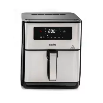 Breville VDF131X Fritadeira de ar quente, 1,25 kg, 1400 W, Preto/Prateado