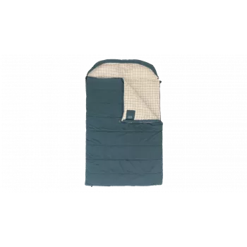 Saco-cama Outwell Camper Lux Double Blue 235x150 cm -16 a 5 °C com fecho de correr de ambos os lados