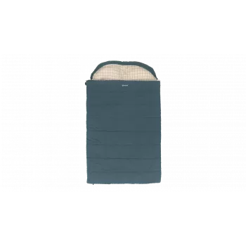 Saco-cama Outwell Camper Lux Double Blue 235x150 cm -16 a 5 °C com fecho de correr de ambos os lados