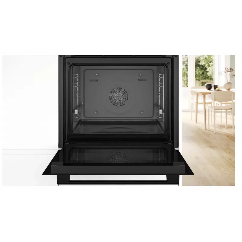 Forno de encastrar Bosch Serie 6 HBG557EB3 com autolimpeza por pirólise, 71L, preto
