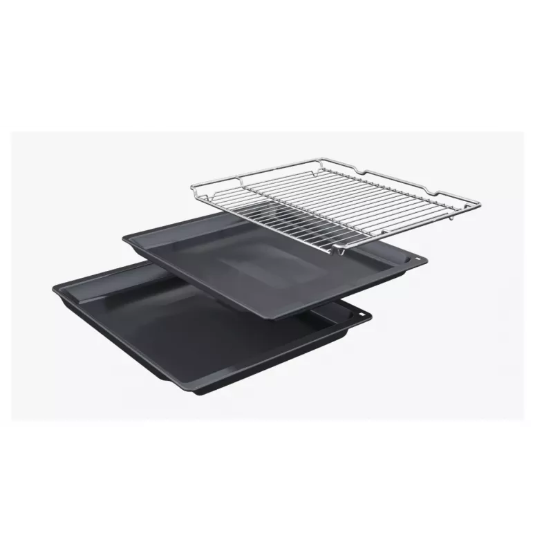 Forno de encastrar Bosch Serie 6 HBG557EB3 com autolimpeza por pirólise, 71L, preto
