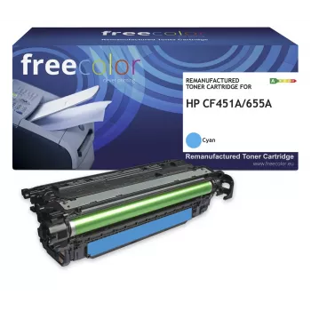 Tinteiro Freecolor M652C-FRC ciano compatível HP CF451A 10.500 páginas
