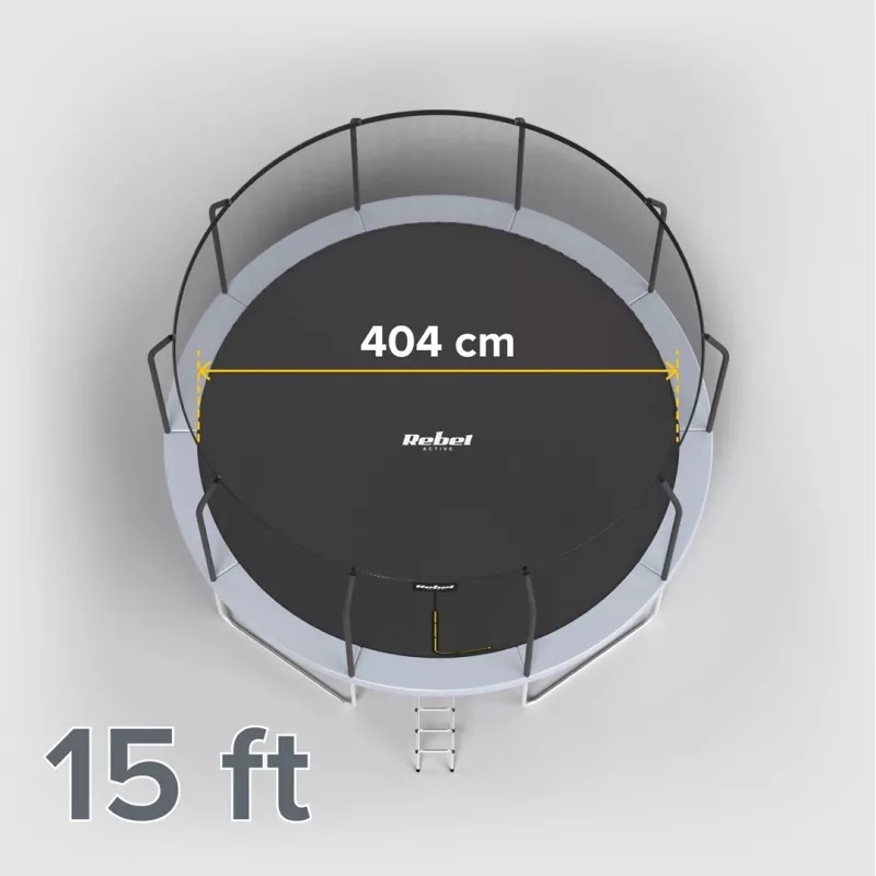 Trampolim REBEL Active Trampoline PRO 15ft/457cm - preto/azul