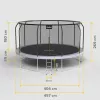 Trampolim REBEL Active Trampoline PRO 15ft/457cm - preto/azul