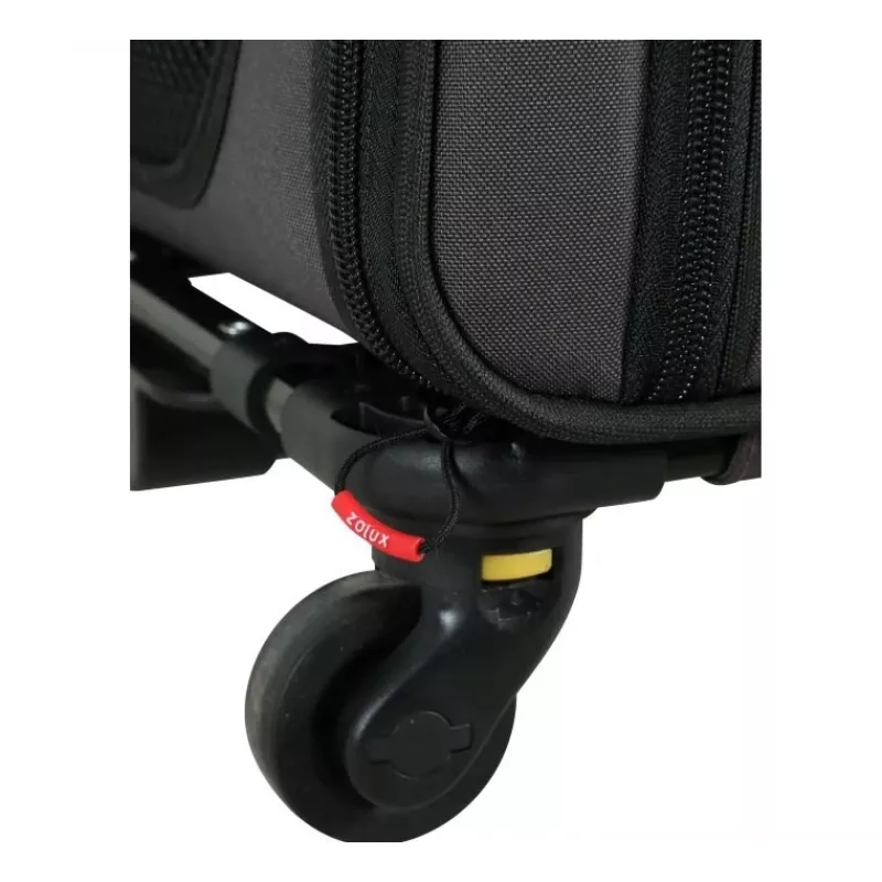 Transportadora com rodas ZOLUX NOMAD para cães e gatos 47x32x27 cm preta