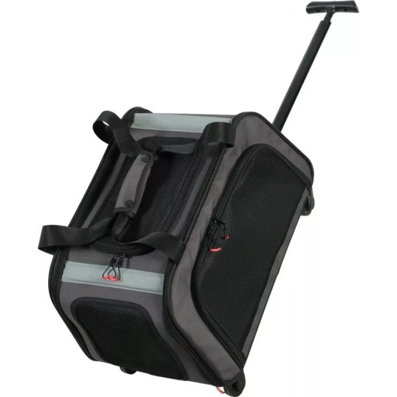 Transportadora com rodas ZOLUX NOMAD para cães e gatos 47x32x27 cm preta