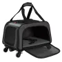 Transportadora com rodas ZOLUX NOMAD para cães e gatos 47x32x27 cm preta