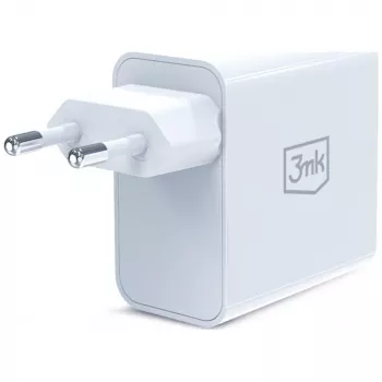 Carregador 3MK FlowPower 45W PD 3.0 QC4+ GaN branco