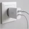 Carregador 3MK FlowPower 45W PD 3.0 QC4+ GaN branco