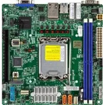 Placa-mãe Supermicro MBD-X13SCL-IF-B Mini-ATX Intel Xeon E-2400 LGA1700 chipset C262 DDR5 USB 3.2 Gen 1 Gigabit LAN gráficos integrados