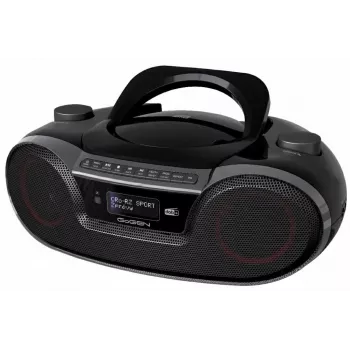 Boombox portátil GoGEN GOG-CDM490BTDABS com CD, DAB+, FM, Bluetooth 5.0, USB MP3, prateada
