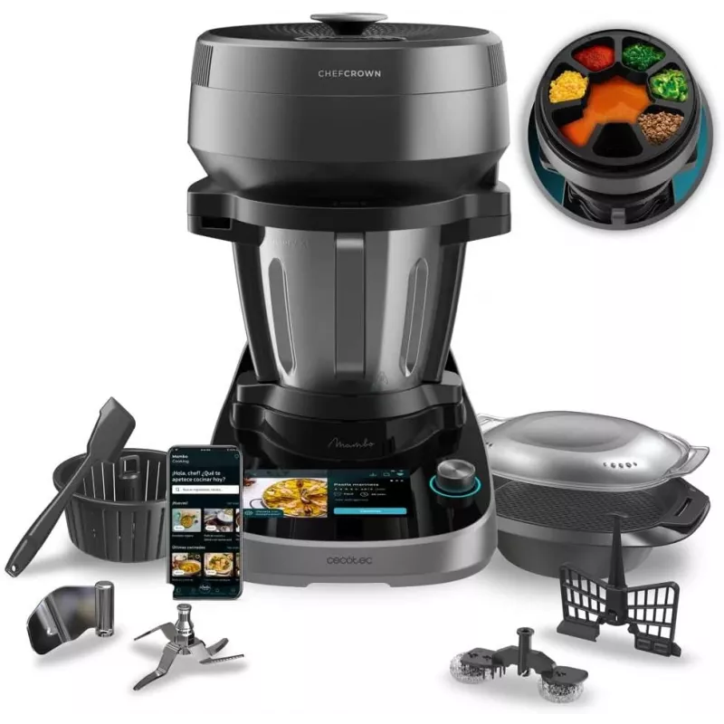 Robot de cozinha multifunções Cecotec Mambo CooKing Victory 1700 W 4,5 L preto/cinzento