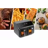 Fritadeira de ar quente dupla ELDOM FR210 DualCrisp, 2200 W, capacidade 8 L, ecrã LED, preta