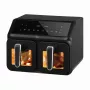 Fritadeira de ar quente dupla ELDOM FR210 DualCrisp, 2200 W, capacidade 8 L, ecrã LED, preta