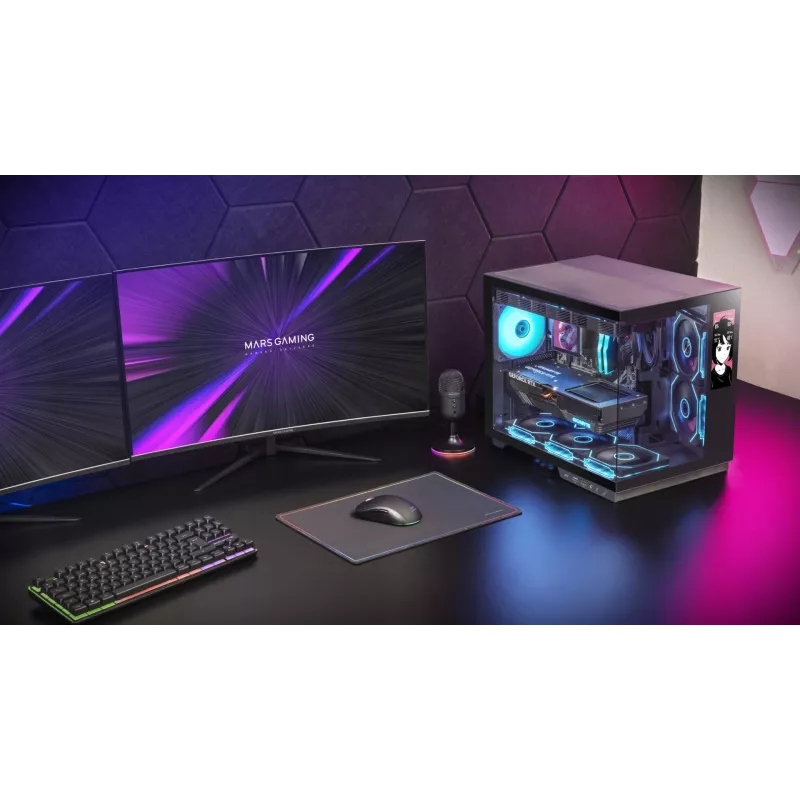 Tacens Mars Gaming MCMIRAGE Caixa de computador midi-tower preta