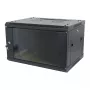 ALLNET Série SMA Armário de parede 19 polegadas 12U 1 peça 600mm de profundidade preto Flat Pack