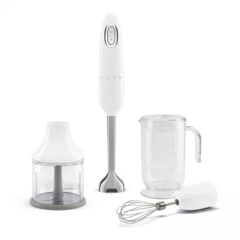 SMEG HBF03WHEU Varinha mágica, 700 W, braço misturador em aço inoxidável, branco