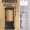 ONKRON FPRO2L-30-B Suporte de chão móvel para televisor 55-100 polegadas, preto