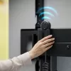 ONKRON FPRO2L-40-B Suporte de chão para televisor 55-100 polegadas, preto, capacidade de carga 100 kg, carrinho AV móvel