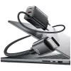 USAMS Série JC CC266 Carregador rápido GaN 65W com cabo USB-C integrado, preto