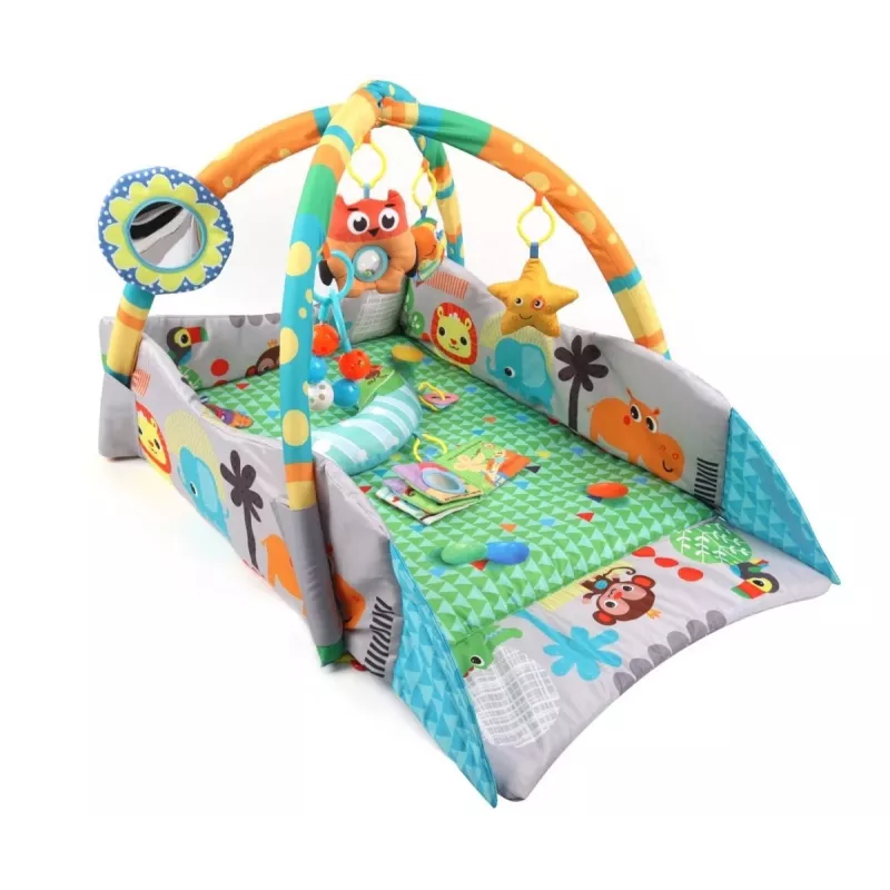 MILLY MALLY Tapete de atividades 4 em 1 selva, piscina seca, parque