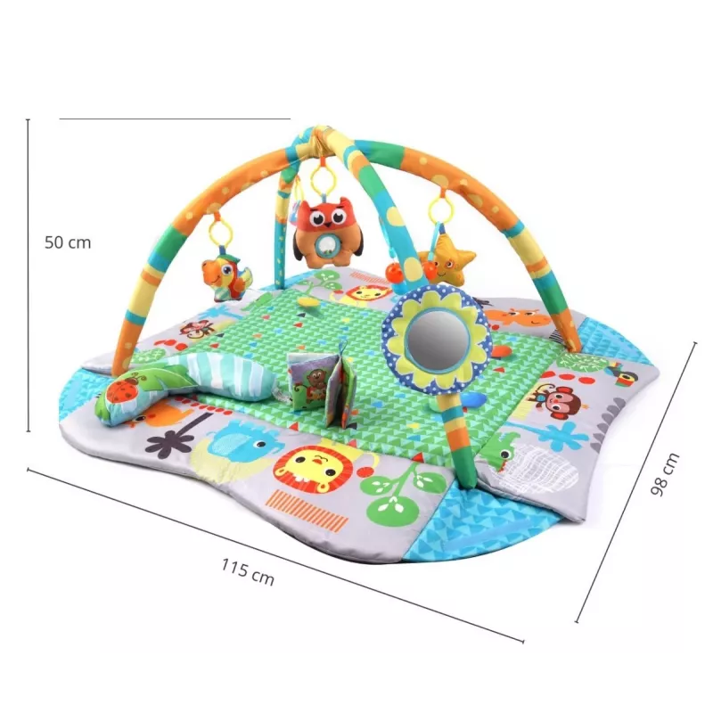 MILLY MALLY Tapete de atividades 4 em 1 selva, piscina seca, parque
