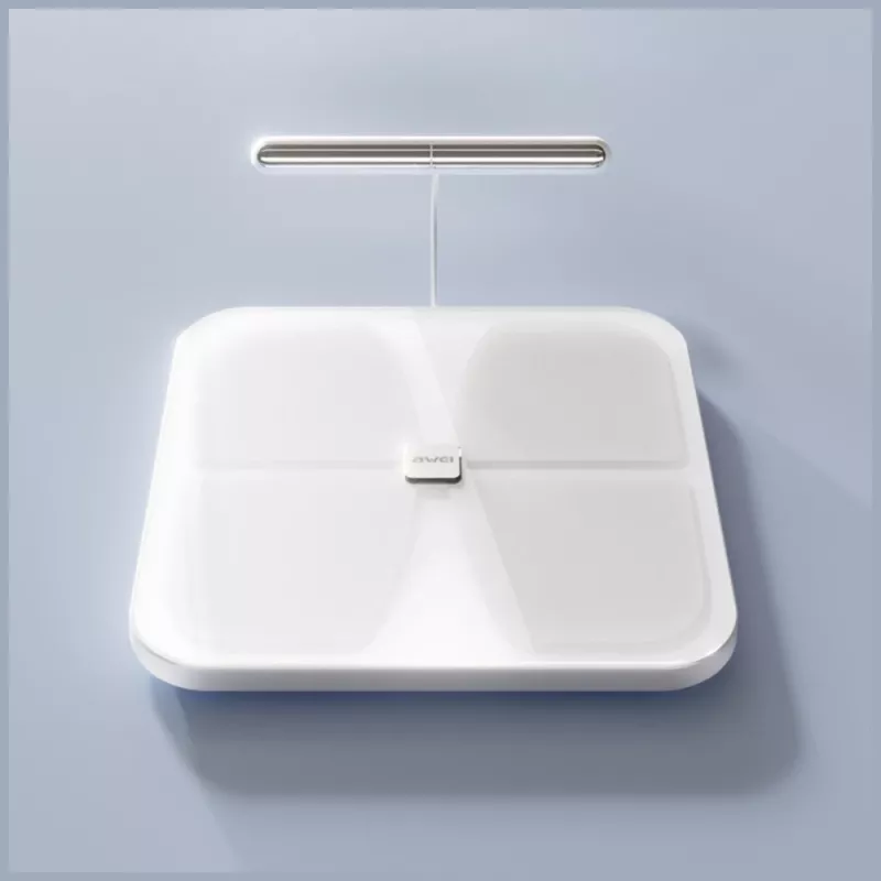 Balança corporal multifunções AWEI SS1 com Bluetooth 5.0, branco