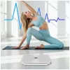 Balança corporal multifunções AWEI SS1 com Bluetooth 5.0, branco