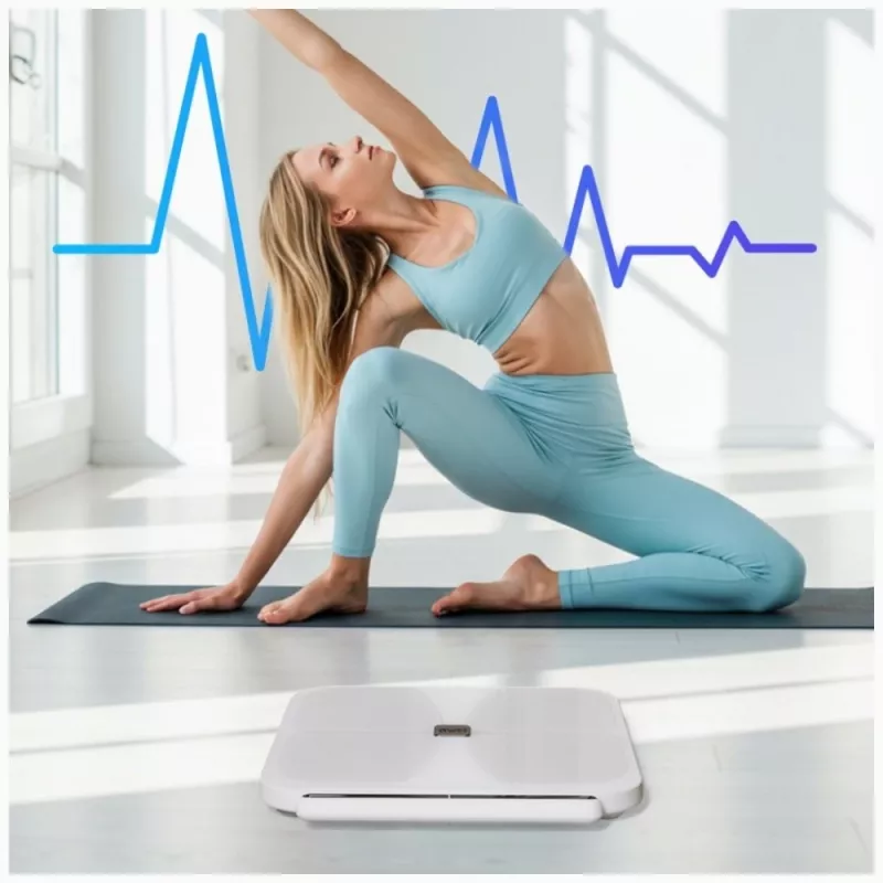 Balança corporal multifunções AWEI SS1 com Bluetooth 5.0, branco