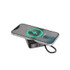 Powerbank de carregamento rápido Gembird PB10-WPC15-LCD-01 com carregador sem fios, 20 W, 10000 mAh, preto