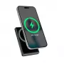 Powerbank magnética sem fios Gembird PB10-WPC15M-LCD-01 com LCD, 15W, 10000 mAh, preto