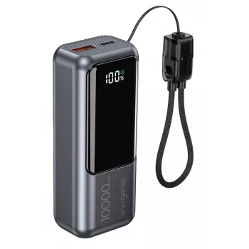 Powerbank compacta de carregamento rápido Gembird PB10-PD20-LCD-02 com ecrã LCD, 20W, 10000 mAh, Space Grey