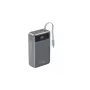 Powerbank de carregamento rápido Gembird PB20-PD65-LCD-01 com cabos integrados, 65W, 20000 mAh, preto